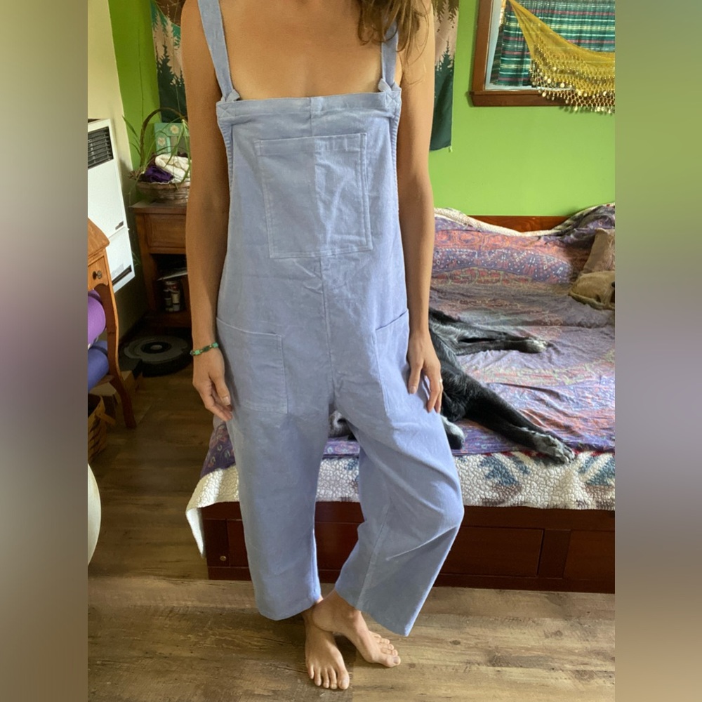 Lucy And Yak Corduroy overalls lavender size 12R Organic Cotton & Elastane EUC